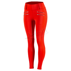 Pantalon culotte en nylon équestre pour femme avec patch au genou en silicone Leggings de sport pour l'équitation - Product Image 1