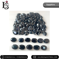 Saphirs noirs naturels de qualité commerciale, pierres précieuses en vrac, taille ovale 3x4-7x9mm, toutes tailles calibrées, pour la fabrication de bijoux |   Lalas