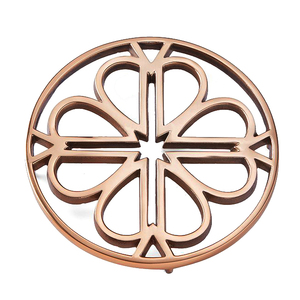 Rose Gold Grateful Cast <b>Metal</b> Aluminium <b>Trivet</b> - Product Image 3