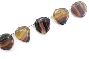 Piedras preciosas de fluorita Natural de primera calidad, cuentas de Briolette con forma de Briolette, joyería hecha a mano, 6 piezas - Product Image 3