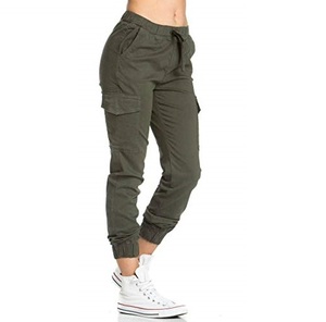 กางเกงวอร์มผ้าฝ้ายมีกระเป๋าสองข้างสำหรับผู้หญิงปรับแต่งได้ - Product Image 5