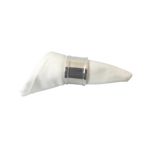 Porte-serviettes rond en acier inoxydable, design moderne, pour centre de table de mariage - Product Image 1