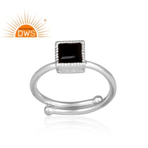 Bague de déclaration en argent 925, pierre précieuse naturelle, forme carrée, fait à la main, vente en gros, bijoux - Product Image 2