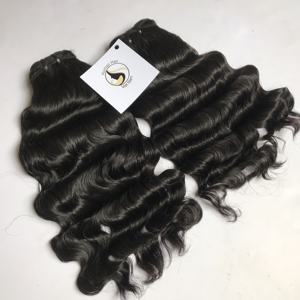 Venta al por mayor de proveedores de calidad superior barato a granel ofertas de materias primas 100% Remy cabello humano ondulado Vietnam paquetes de cabello virgen - Product Image 2
