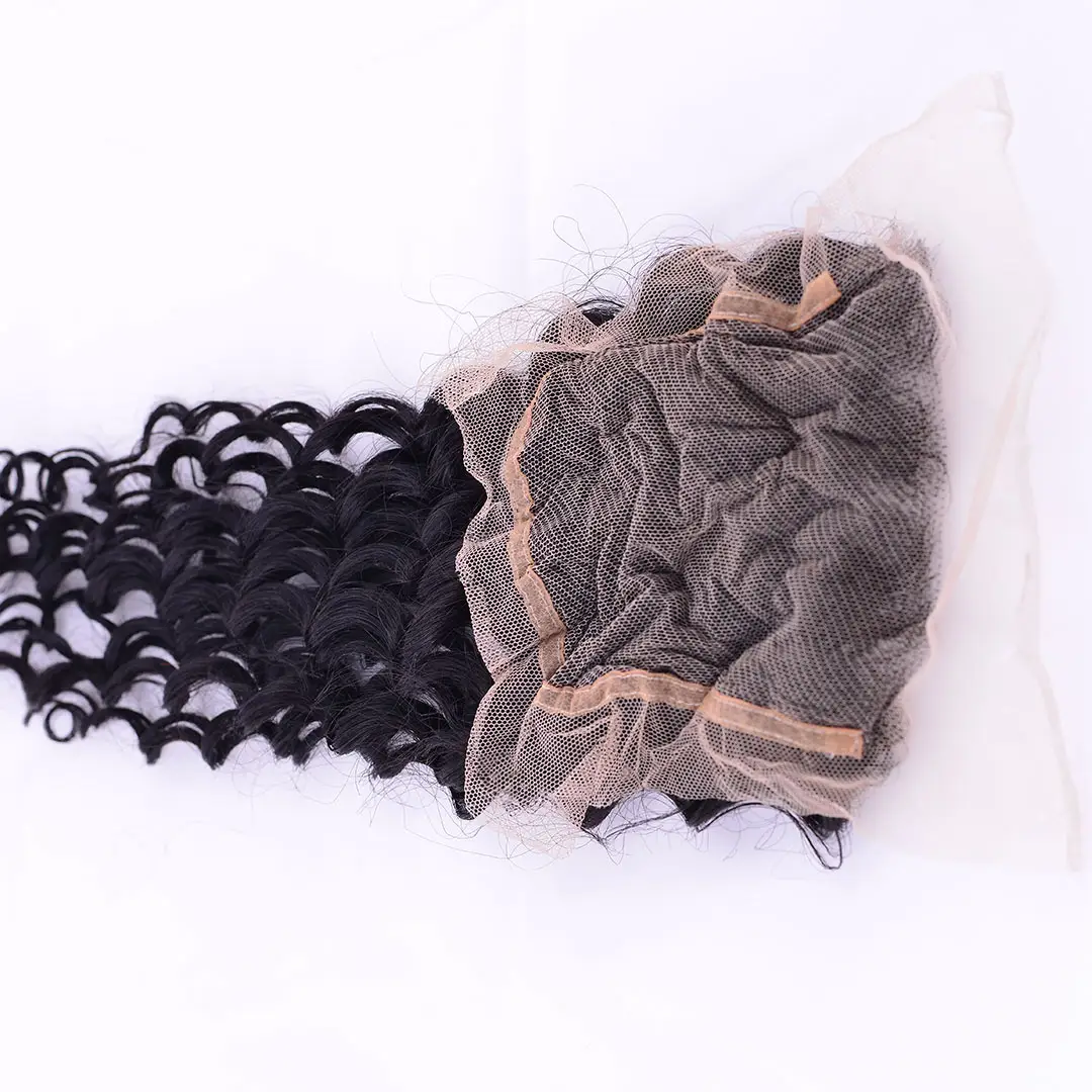 Deep Curly Frontal and Closure Raw Indian Remy hair HD lace wig