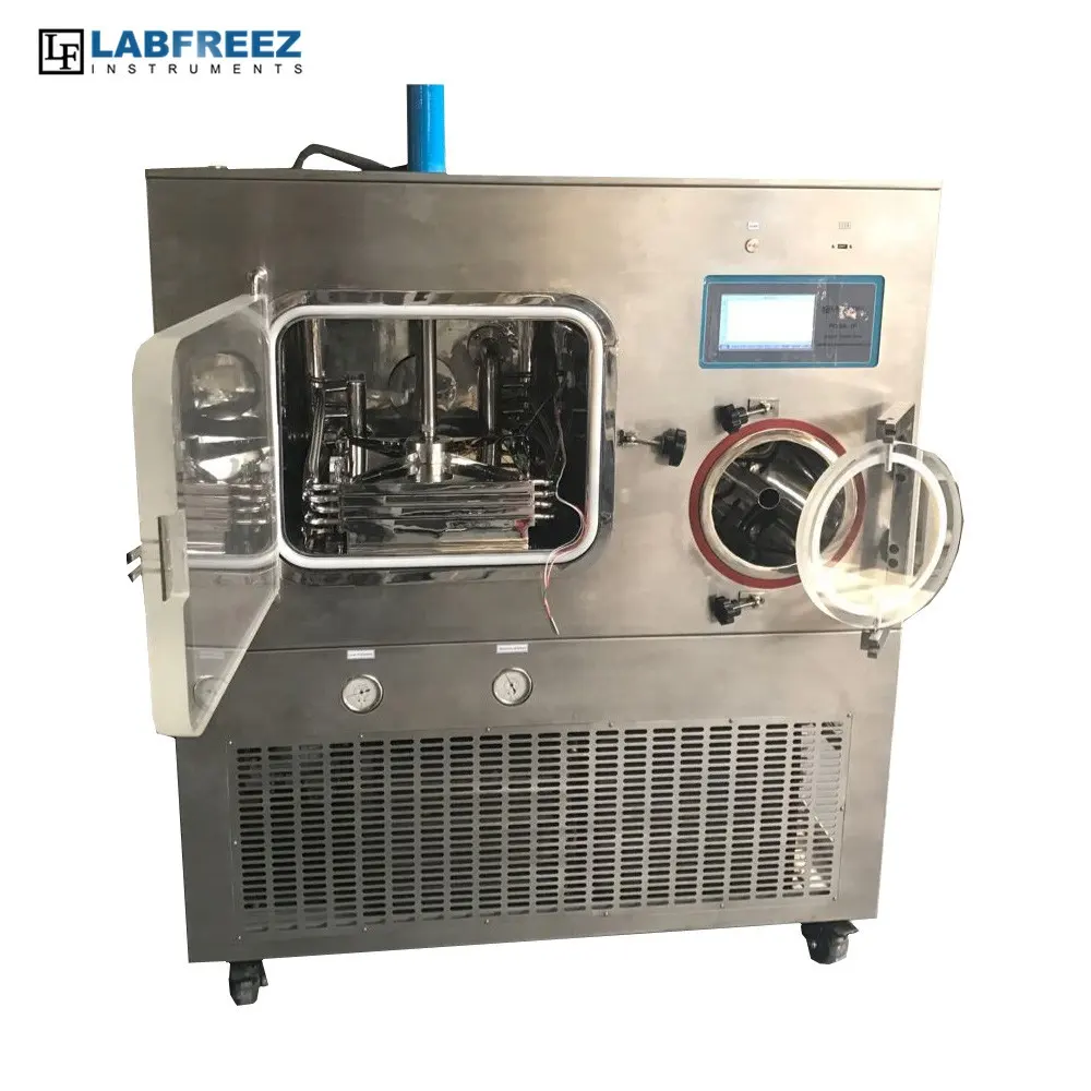 Pilot Freeze Dryer Lyophilizer, Auto Freeze Drying Machine for vaccine, vials, factory price