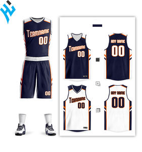 Embroidered Custom Design Color Black Youth Basketball Reversible Uniforms - Product Image 2