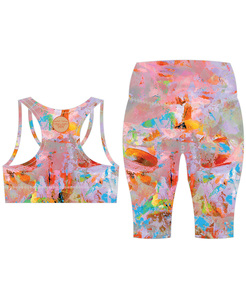 Combinaisons de Yoga pour femmes, 2 pièces, combinaison de sport, Fitness, course à pied, séchage rapide, ensemble d'entraînement, Gym, Fitness, impression par Sublimation - Product Image 5