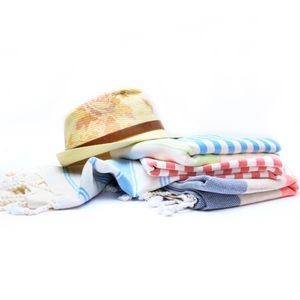 Toallas de playa Fouta de algodón 100%, toalla de Hammam de algodón multiusos, toalla de playa de Golf DE LA India - Product Image 3