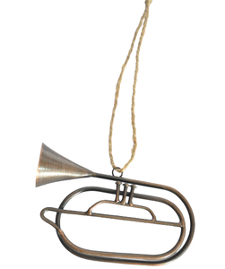 Metal <b>Large</b> Iron Gold Trumpet Home Decoration Christmas Hanging <b>Ornament</b> High Quality Christmas Tree Decoration - Product Image 1