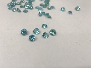 Naturale Neon blu <span class=keywords><strong>Apatite</strong></span> rotondo taglio brillante pietre preziose di cristallo materiale per la creazione di gioielli tra cui collana certificata da IGI