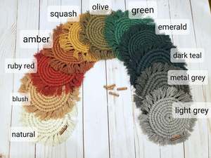 Posavasos de macramé redondo, decoración Bohemia, 10 cm - Product Image 6