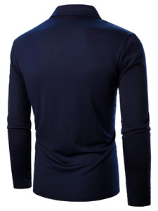 Polo de haute qualité pour hommes chemises respirantes à manches longues polo imprimé de logo personnalisé vente entière pour hommes - Product Image 6
