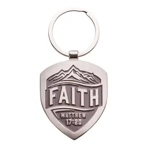 custom unique nice christian metal faith keyrings