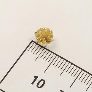 ต่างหูซิทรินคุณภาพสูง เงินแท้ 925 ประดับด้วยพลอยซิทรินธรรมชาติทรงกลมเจียระไนขนาด 6x6 มม. เหมาะสำหรับเป็นของขวัญ - Product Image 3