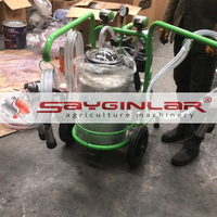Nouvelle machine à traire électrique double pour vaches avec moteur et pompe, seau en aluminium