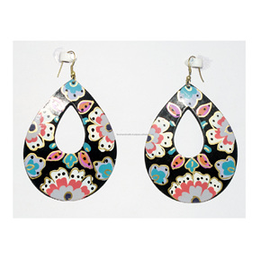 Pendientes Colgantes de Metal Pintados a Mano, Diseño Étnico, Joyería de Moda, Joyería Festiva, Cadena, Dropshipping, Joyería de Moda - Product Image 4