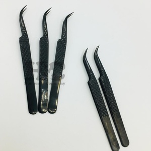 Nuevas pinzas curvas para pestañas, pinzas de corte de diamante, pinzas de extensión de pestañas de acero inoxidable de alta calidad, embalaje sostenible de visón - Product Image 5