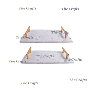 Bulk <b>Marble</b> White Color Serving Breakfast <b>Tray</b> Rectangular Shape Chocolates Serving <b>Tray</b> At Competitive Prices - Product Image 3