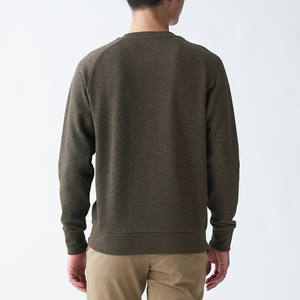 Sudadera hecha a medida de Color chocolate, sudadera de lana gruesa de felpa francesa para hombre, Sudadera de cuello redondo de manga larga Regular - Product Image 3