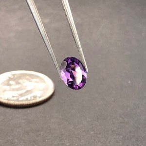 Haute Qualité Facettes Coupe Naturel Améthyste Gemme 12X18 MM Lâche Calibré Ovale Février Pierre De Naissance Fabrication De Bijoux 8 MM Hauteur - Product Image 3