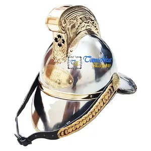 Capacete de armadura fireman para soldados, capacetes de fabricação de bronze antigo personalizados