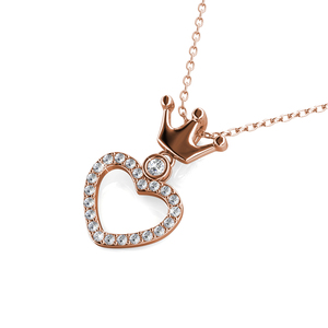 <span class=keywords><strong>Collana</strong></span> con Pendente a Corona e <span class=keywords><strong>Cuore</strong></span>, Decorata con Cristalli Swarovski, Gioielli Daisini in Argento Sterling 925, Bigiotteria alla Moda - Product Image 6