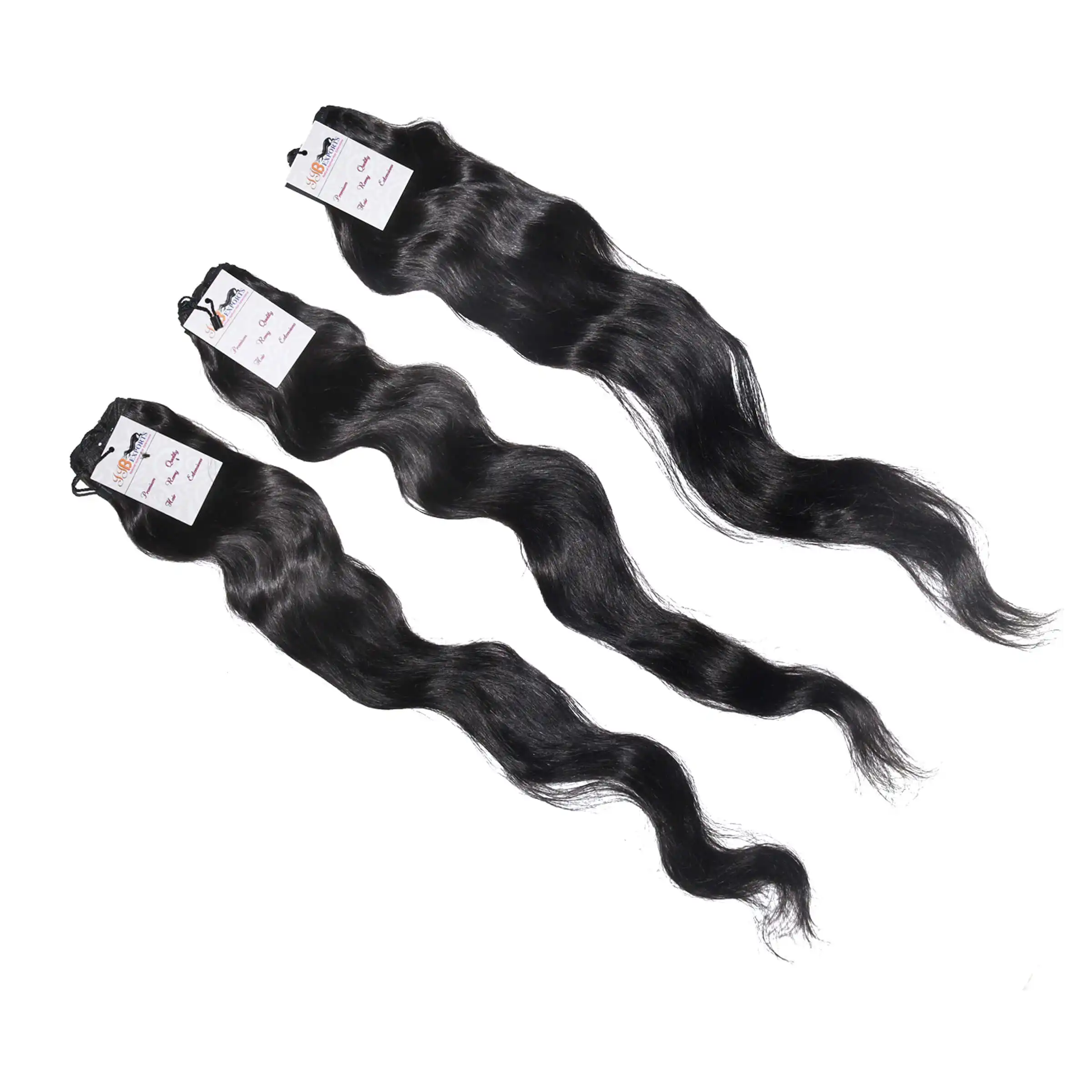 All Size Raw Indian Straight Hair Weave , Peruvian 100% Human Hair Extensions, Bundles, Long Size Natural Wavy Human Hair Bundle