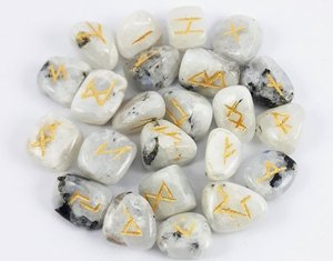 Ensemble de Rune en quartz Rose de meilleure qualité, vente en gros, pierres précieuses de guérison naturelles, Agate, Quartz Rose gravé, ensembles Rune à vendre - Product Image 4
