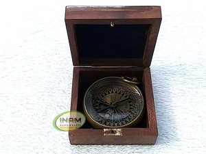Best Quality Nautical Marine Compass with Shisham <b>Wood</b> Box - Product Image 4