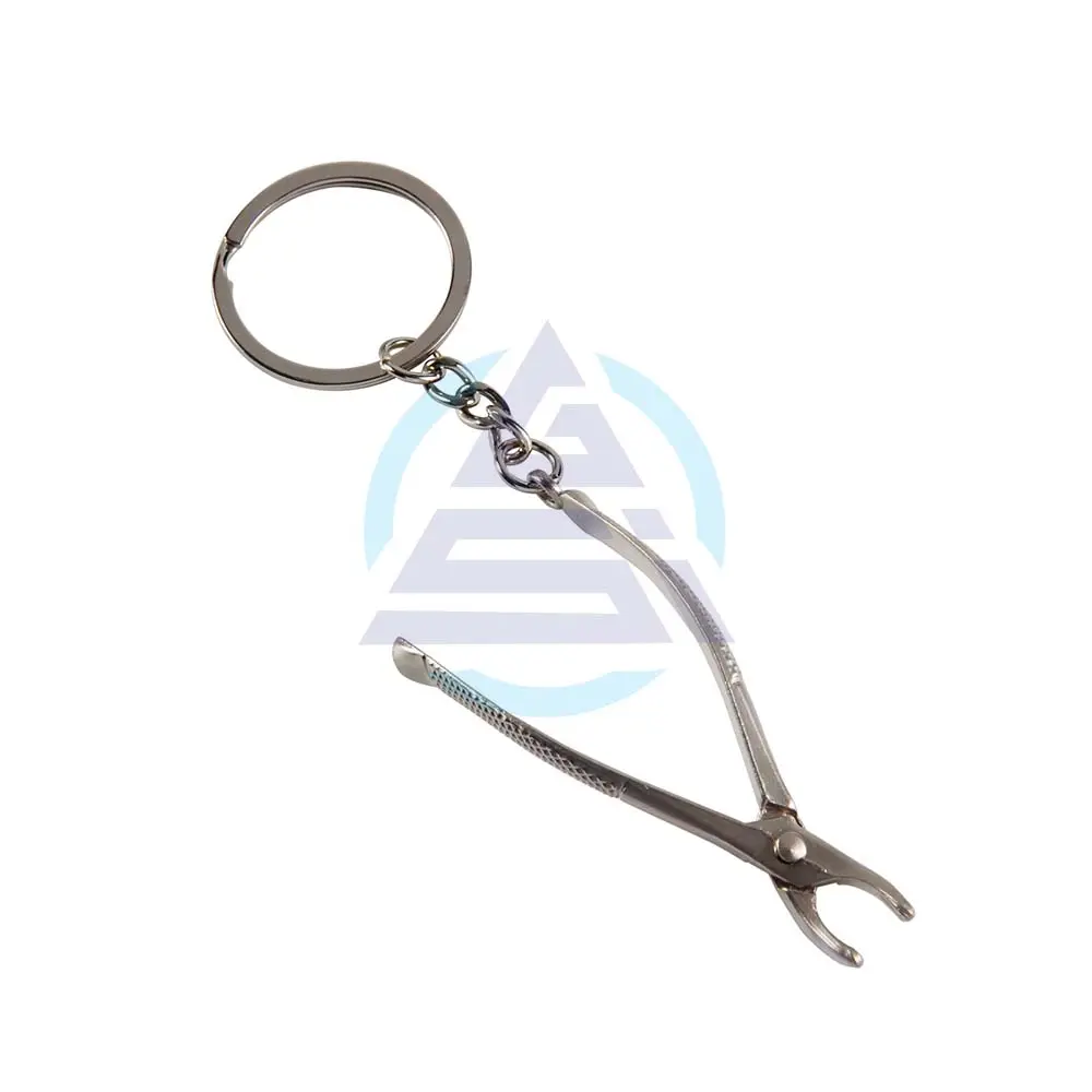 Dental extração fórceps Keychain | Dentista brindes promocionais ideias | Miniatura Dental Keychains Custom Key Ring PVC Metal PK