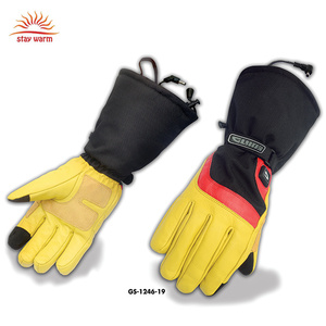 Gants chauffants en cuir rechargeables 7,4 V pour homme et femme, 3 niveaux de température, pour le cyclisme et la moto en hiver - Product Image 3