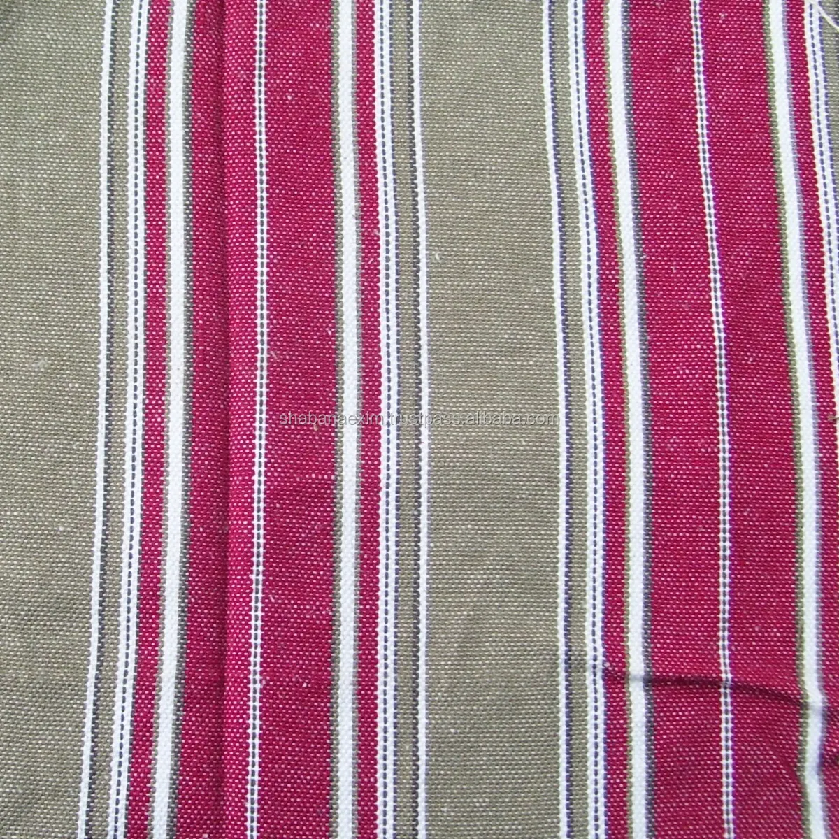 Pure Cotton Fabrics for Home Textile Wholesale Cotton Yarn Dyed Stripe Fabric Handloom Supplier India