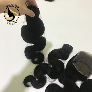 Vente en gros de cheveux, cuticules indiennes brutes alignées, cheveux humains, Double trame, Extension, Body Wave HD, ensemble de fermeture en dentelle - Product Image 5