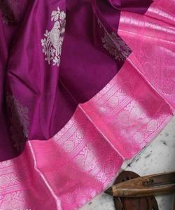 Banarasi soie Jacquard Saree Blouse doux coton dames fête Festival tenue quotidienne Style traditionnel en gros bas prix mariages - Product Image 2