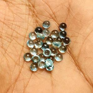 Vente en gros naturel aigue-marine cabochon de pierres précieuses en vrac meilleur prix par pièce pour la fabrication de bijoux de forme unie (bague/boucle d'oreille) - Product Image 2
