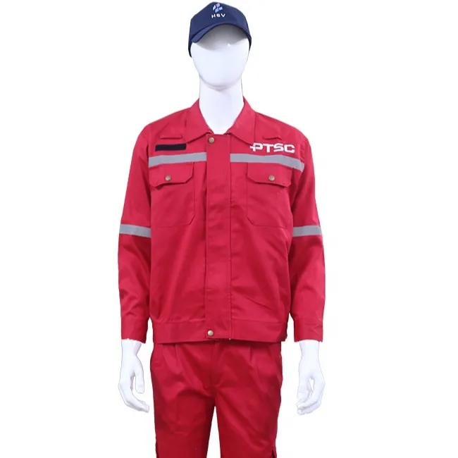 เสื้อผ้าป้องกันไฟเสื้อผ้าหน่วงไฟ100% สารหน่วงไฟ Coverall ทำในเวียดนาม