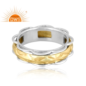 Handmade Design Fine Sterling <b>Silver</b> Unisex <b>Spinner</b> Band <b>Ring</b> <b>Silver</b> Jewelry For Women Gift For Her - Product Image 2