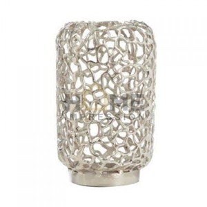 Florero y macetas de flores altas niqueladas pulidas brillantes de la Plata fundida de aluminio del diseño del arte moderno para la decoración del hogar y de los hoteles - Product Image 4