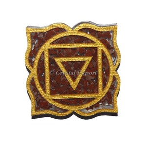 Posavasos Circular de Mosaico de Piedras Preciosas, Diseño de Chakra Arcoíris, Decoración Feng Shui para el Hogar - Product Image 6