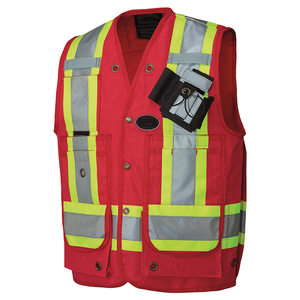Uniforme de trabajo para hombre, ropa sin mangas de malla con cremallera, chaleco de seguridad reflectante Hi Vis para construcción - Product Image 5