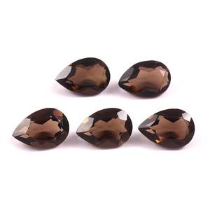 Gema de cuarzo ahumado Natural, piedra preciosa de pera facetada suelta calibrada, Tamaño 7x5mm, para fabricación de joyas, precio al por mayor - Product Image 2