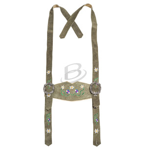 Traje Tradicional Bávaro para el Oktoberfest, Lederhosen de Cuero Genuino, Estilo Alemán, Antiviento, Grueso, con Diseño Floral - Product Image 3