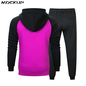 Survêtement de sport pour hommes, survêtement athlétique décontracté de qualité supérieure avec fermeture de pull à poches, - Product Image 5