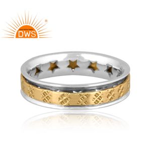 Anillo Giratorio Unisex de Plata de Ley Fina, Diseño Artesanal, Fabricante de Joyería Hecha a Mano - Product Image 2