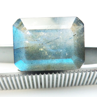 Labradorite de Madagascar de qualité supérieure, taille émeraude, à reflets bleus vifs, taille calibrée, pierre précieuse en vrac GEMFORTE INC