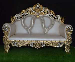 Canapé en bois 77 à la mode pour mariage et événements de fête Décor élégant Mandap pour les mariées - Product Image 1