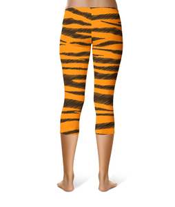 Leggings personnalisés inspirés des rayures de Tigger - Leggings en version Capri ou longueur complète - Product Image 3