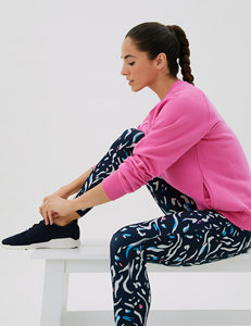 Sweat manches longues à col ras du cou pour femmes, vêtement en coton pur, Style ajusté irrégulier, poches intérieures, automne et hiver - Product Image 4