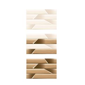 Azulejos de cerámica de diseño decorativo de alto brillo de color marrón claro 300x450mm - Product Image 2